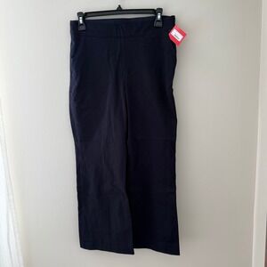 Spanx On-the-Go Kick Flare Pants Classic Navy Blue Petite Medium NWT 20367Q
